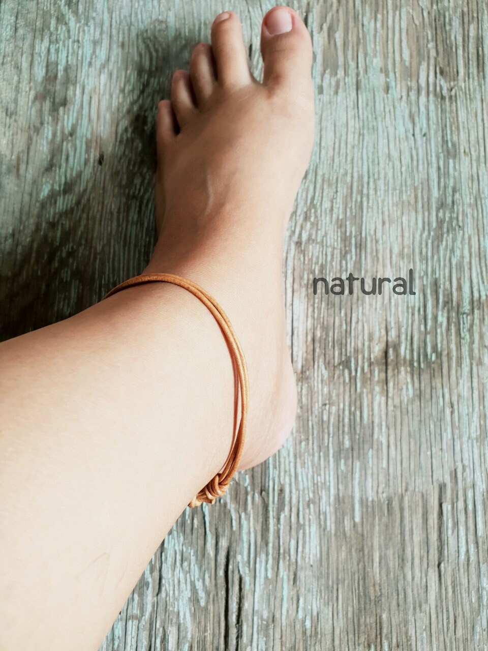Simple Leather Cord Adjustable Unisex Anklet - Etsy