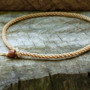 Waxed Cord Woven Short Necklace, Hippie Necklace, Mens Necklace, For Him, For Her