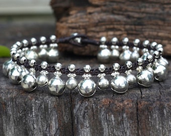 Jingling Silver Bell Anklet, Hippie Anklet, Wedding Women Anklet, For Her, For Kids