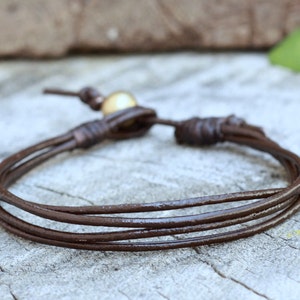 Simple Rocker Leather Unisex Bracelet Or Anklet