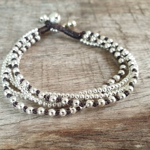 Mix Multistrand Silver, Brass Chain Bracelet, Necklace