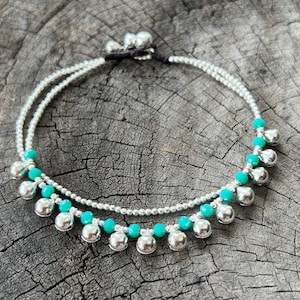 Crystal Beaded Brass Bells Chain Cat Collar, Pet Collar With Bells, Cute Cat Collar image 8