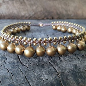 10mm Brass Bells Anklet, For Children, Women Wedding Bracelet, Dance Anklet, Brass Bells Bracelet