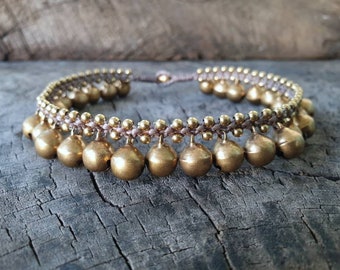 10mm Brass Bells Anklet, For Children, Women Wedding Bracelet, Dance Anklet, Brass Bells Bracelet