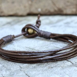 Rocker Leder Unisex Armband, Lederband Armband, Herren Lederarmband, für Sie