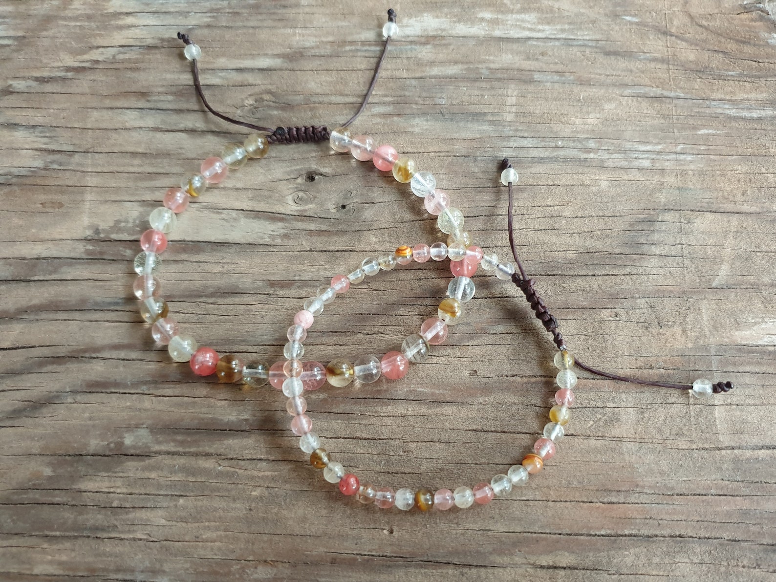 Adjustable Fire Cherry Quartz Beaded Women Bracelet or Anklet Etsy