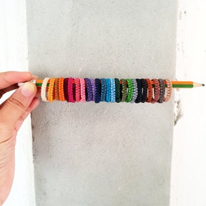 Set of 2 Ring Simple Woven Wax Cord Unisex Ring Couple Ring