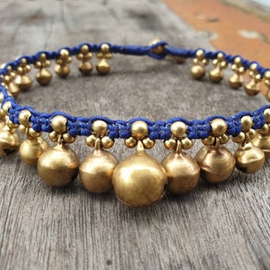 Brass Bell Anklet or Bracelet, Hippie Ankle Bracelet, Women Wedding Ankle Bracelet, Dance Anklet