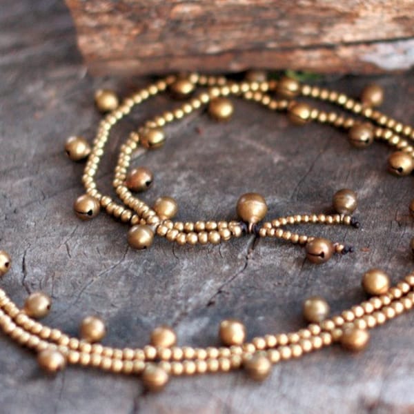 Brass Bell Chain Necklace
