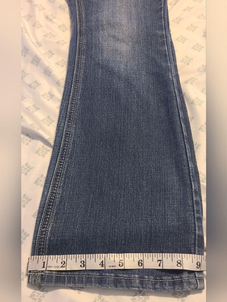 Seven7 bootcut damesjeans blauw medium wash geborduurde denim mt 10 afbeelding 7