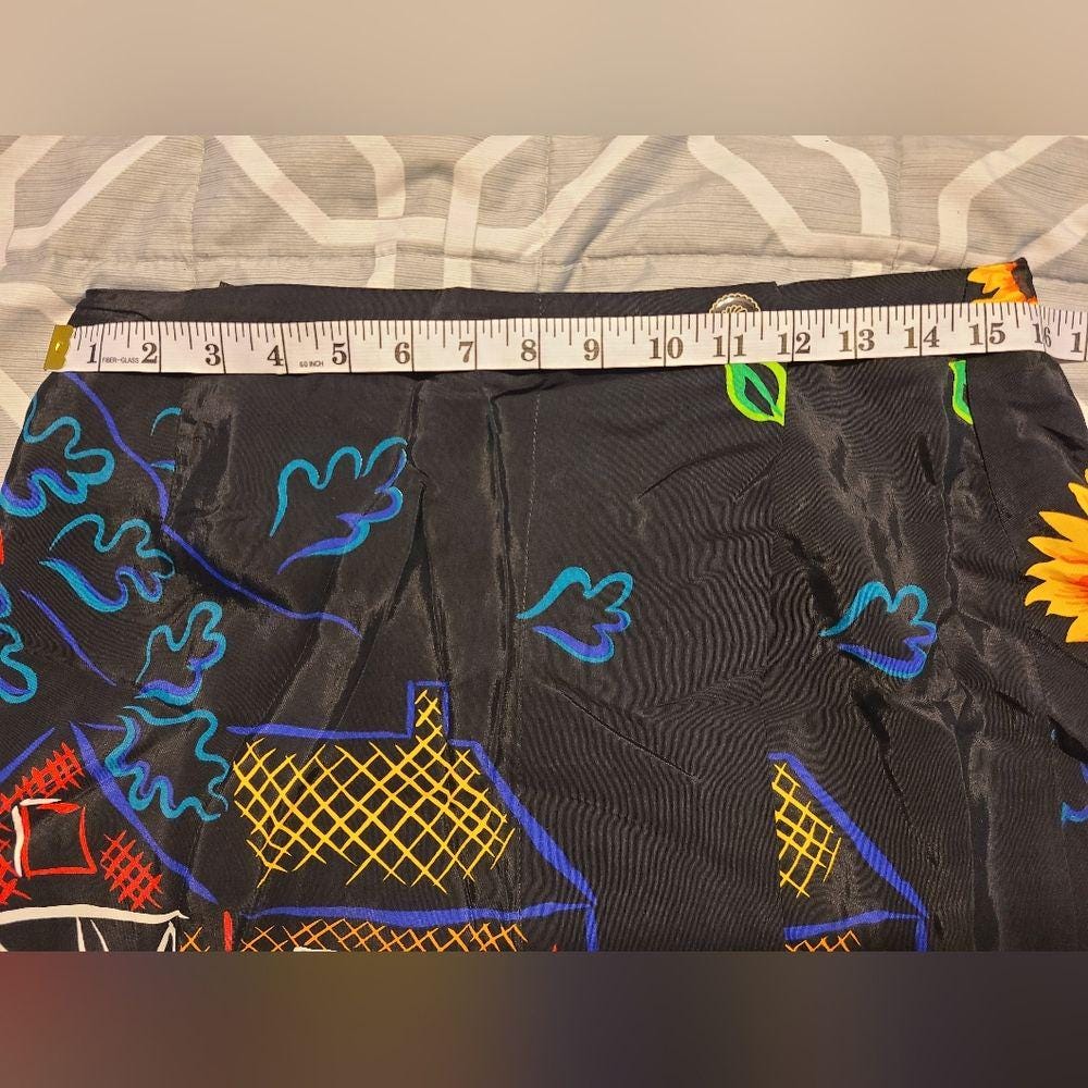 Vintage Sharon Anthony Colorful Farmhouse Print Skirt Rayon Size 14 - Etsy