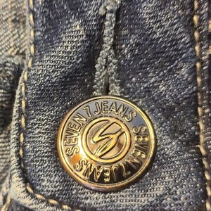 Seven7 bootcut damesjeans blauw medium wash geborduurde denim mt 10 afbeelding 5