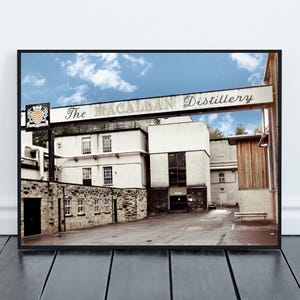The Macallan Distillery Print | Scottish Whisky Photography | Speyside Scotland Wall Art | Printable Whisky Distillery Decor