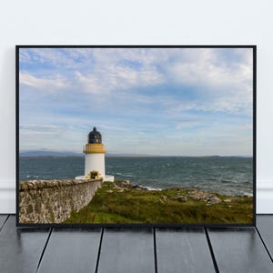 Islay Lighthouse Print | Scotland Coastal Photography | Nautical Wall Art | Printable Scottish Seascape | Hebrides Travel Decor