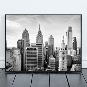 Philadelphia Skyline Druck | Fotografie Stadtansicht | Urbane Wandkunst | Philadelphia Poster zum Ausdrucken