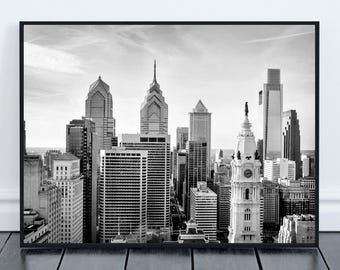 Philadelphia Skyline Print | Cityscape Photography | Urban Wall Art | Printable Philadelphia Decor