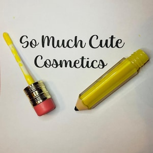 Yellow pencil shaped lip gloss, banana flavored lip gloss, back to school (5ml)