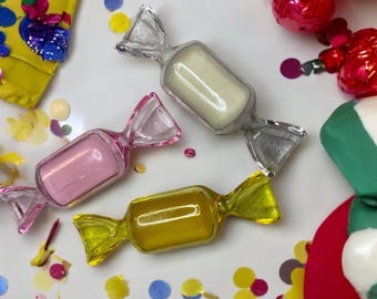 candy shaped novelty lip balm (butterscotch, bubblegum, wintermint), party favor, easter basket, kids lip balm