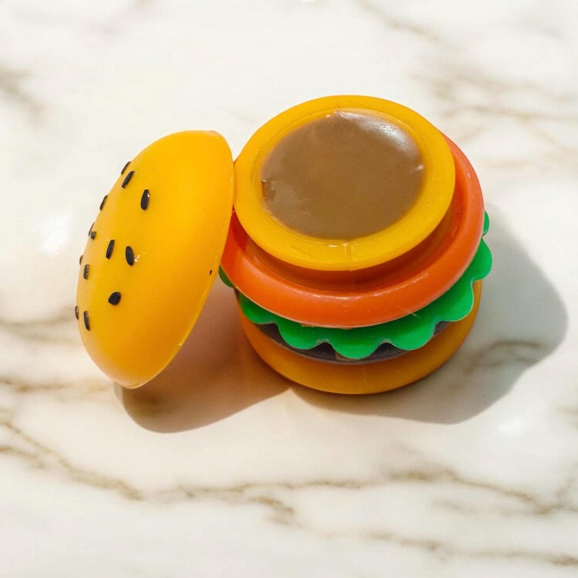 ターミー Chocolate or Beef Flavored Burger Fidget Shaped Lip Balm - Etsy