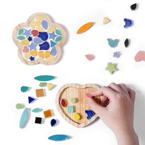 2 Sets of DIY Mosaic Craft Kits – Ceramic Tile Art Coaster Kit for Adults and Kids, Complete DIY Art Supplies, Family Activity Gift For Kids