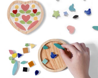 Kit DIY 8 Dessous De Verre En Mosaïque Multicolore – Activités Créatives Adultes Et Débutants