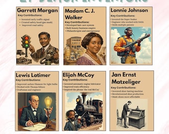 27 Black Inventors Bulletin Board Posters, Black Famous Scientist Posters for Black History Month, Black History STEM Classroom Decor Poster