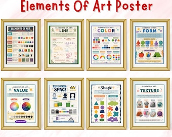 Elements of Art Posters: Printable Art Teacher Resource, Educational Posters for Classroom Decor,  Art Classroom Posters Teaching Resource