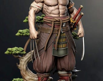 Wolverine Samurai Resin Sculpture Statue Model Kit Avengers Unpainted/Unassembled