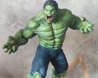 Hulk Furious Marvel Resin Sculpture Statue Model Kit Avengers Unpainted/Unassembled