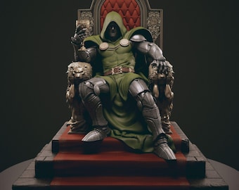 Dr. Doom Resin Statue Kit: Fantastic Four Villain, Unpainted Model