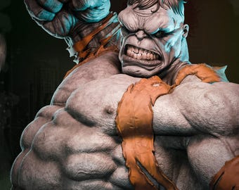 Hulk Grey Marvel Resin Sculpture Statue Model Kit Avengers Unpainted/Unassembled