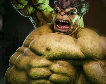 Hulk Green Marvel Resin Sculpture Statue Model Kit Avengers Unpainted/Unassembled