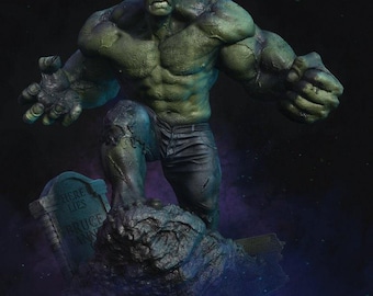 Hulk Immortal Marvel Resin Sculpture Statue Model Kit Avengers Unpainted/Unassembled
