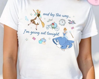 Meet Me at Midnight Disney Princess Cinderella Going Out Tonight Baby Tee Crop Top, Disney Girl Trip Shirt, Cinderella Birthday Girl Croptop