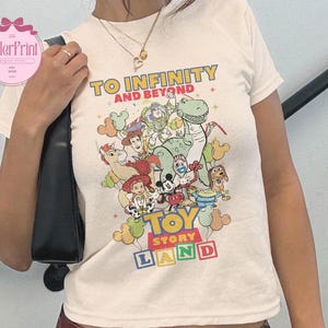 Retro Disney Toy Story To Infinity and Beyond Baby Tee Crop tank, Toy Story Characters shirt, Disneyland Trip Shirt, Comfort Colors shirt
