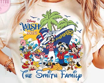 Personalized Disney Cruise 2025 Shirt, Mickey and Friends Cruise Family Matching Shirt, Disney Wish Fantasy Wonder Dream Magic shirts