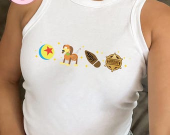 Retro Disney Toy Story Baby Tee Crop Top Tank, Slinky Dog T-shirt, Toy Story land shirts, Disney Trip Tee, Magic Kingdom WDW Disneyland