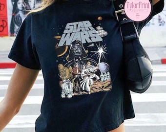 Disney Star Wars Baby Tee Crop Top, Galaxy's Edge Star Wars Family Vacation 2026, May The Force be With You Disney Girl Trip Croptop Women