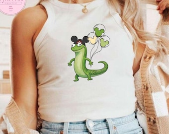 Camiseta corta con globos de Tom el Lagarto de Disney Hoppers, camiseta de Pixar, viaje a Disneyland, para niños pequeños y jóvenes, camiseta de bebé de Tom el Lagarto, camiseta de Hoppers