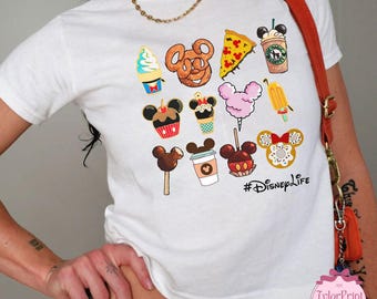Disneylife Snacks shirt, Mickey Snacks Crop Top, Park Snack Tee, Disney Snacks lover Baby Tee, Here For Snacks, Girls Trip Tee, Epcot center
