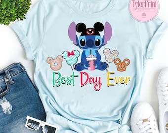 Stitch Best Day Ever Shirt, Disney Snacks Shirt, Stitch Snacks Tee, Stitch Baby Tee Crop Top, Disney Trip, Disneyland Shirt, Here For Snacks