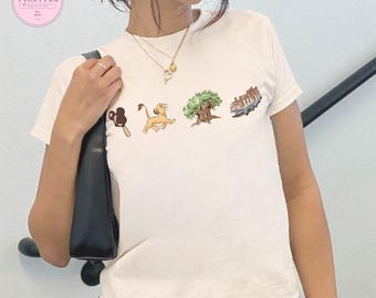 Retro Animal Kingdom Safari Mode Baby Tee, Walt Disney World Trip Tee, Let's Get Wild, Lion King Crop Tank, Simba Shirt, Disney Snacks