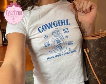 Toy Story Jessie Cowgirl Baby Tee Crop Top, In A World Full Of Princesses Be A Cowgirl Comfort Colors Shirt, Disney Western Shirt,Girls Trip