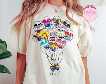 Mickey Balloons Rainbow T-shirt, Disney LGBT Rainbow Pride Month 2025 Tee, Human Rights, Gay Lesbian Support Shirt, Love Is Love, Pride Nite