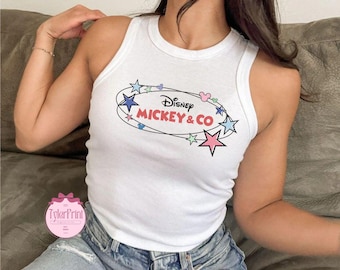 Retro Mickey & Co 1928 Shirt, Vintage Disney, Mickey And Co Baby Tee Crop Tank, Disneyworld Shirts, Disneyland Shirt, Disney Family Shirts