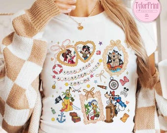 Coquette bow Mickey & friends Disney Pirates shirt Crop Top, Pirates Of The Caribbean T-Shirt, Yo ho Yo ho A Pirate’s Life for me baby tee