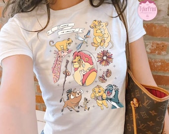 Retro The Lion King Baby Tee Crop Tank, Hakuna Matata Shirts, Disneyland Safari Shirt, Disney Simba Nala Mufasa Shirt, Animal Kingdom Shirt