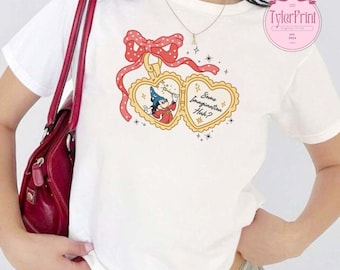 Chemise de film Disney Fantasia rétro Coquette noeud, T-shirt Mickey le sorcier Fantasia, t-shirt fantastique, t-shirt voyage Disney, Mickey un peu d'imagination