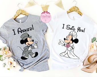 Disney Mrs And Mr Shirt, Mickey Minnie Couple Happy Ever After Tee, Disney Wedding Shirts, Disney Trip Just Married Honeymoon T-Shirts