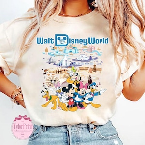 Retro Walt Disneyworld Baby Tee Crop Tank, Vintage Disneyworld Shirt, Mickey And Friends Shirt, Retro Disney Shirt, Disney 2025 Trip